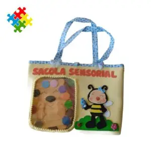 Abelhinha Sacola Sensorial com 5 atividades TEA