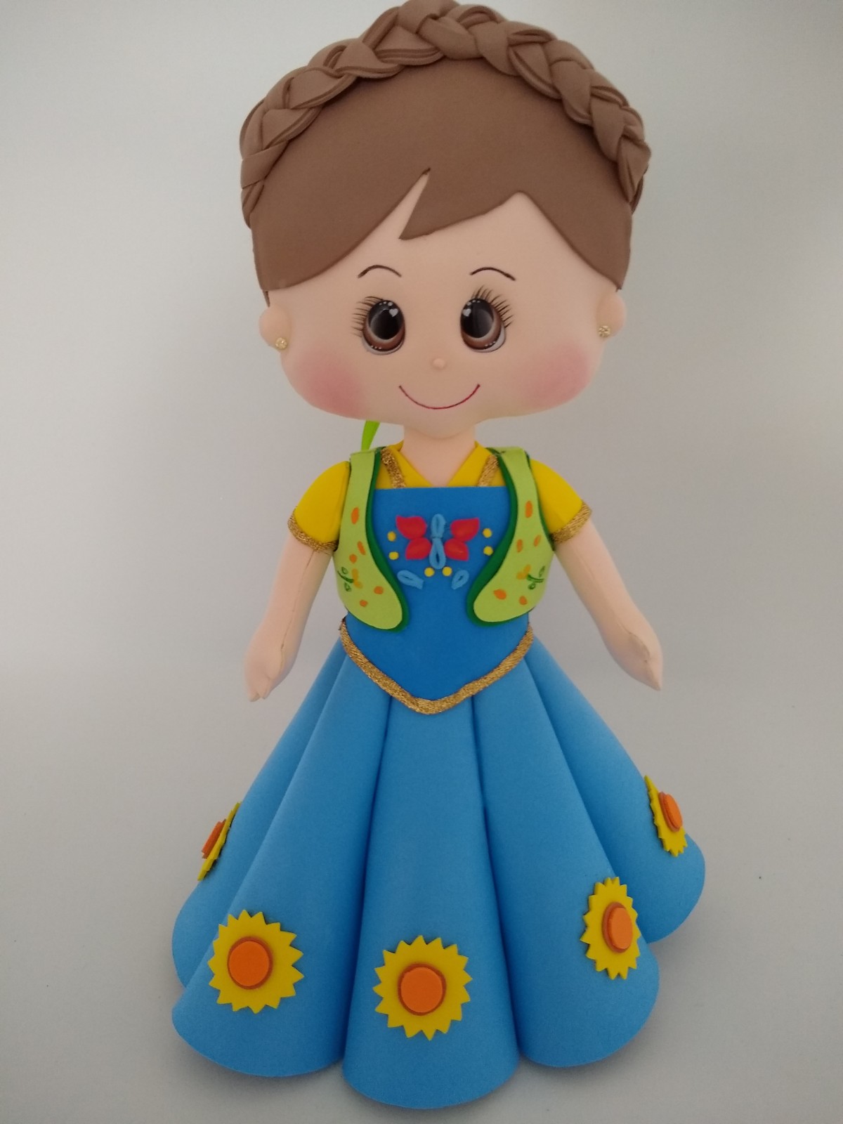 DIY COMPLETO - ARTE COM EVA - BONECA FROZEN - 